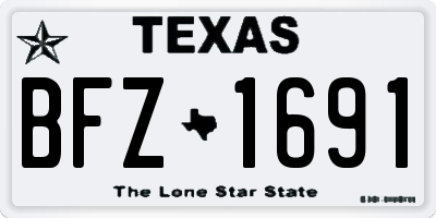 TX license plate BFZ1691