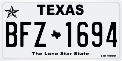 TX license plate BFZ1694