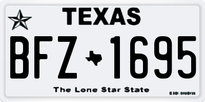 TX license plate BFZ1695