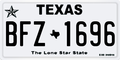 TX license plate BFZ1696
