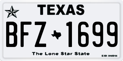 TX license plate BFZ1699