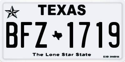 TX license plate BFZ1719