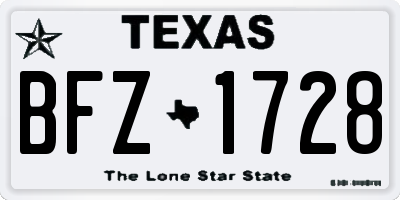 TX license plate BFZ1728