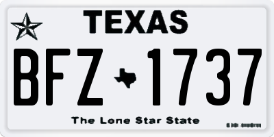 TX license plate BFZ1737