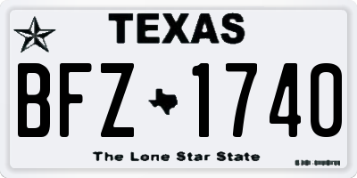 TX license plate BFZ1740