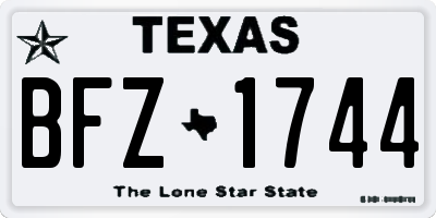 TX license plate BFZ1744