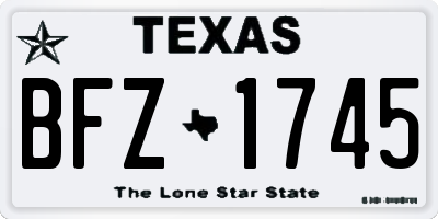 TX license plate BFZ1745