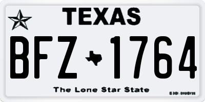 TX license plate BFZ1764