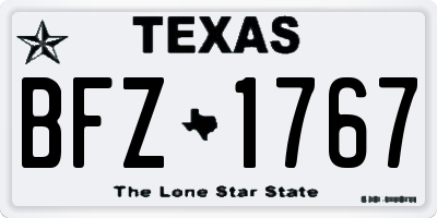 TX license plate BFZ1767