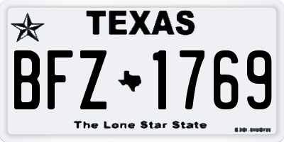 TX license plate BFZ1769