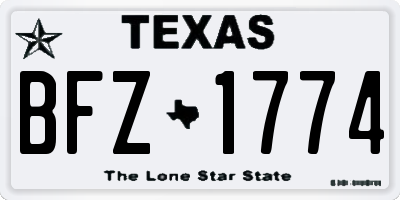 TX license plate BFZ1774