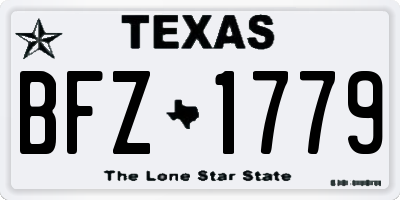 TX license plate BFZ1779