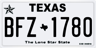 TX license plate BFZ1780