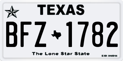 TX license plate BFZ1782