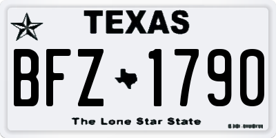 TX license plate BFZ1790