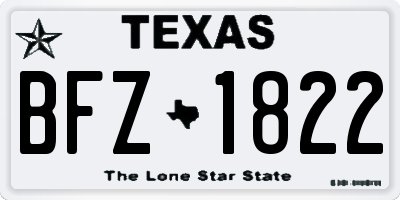 TX license plate BFZ1822