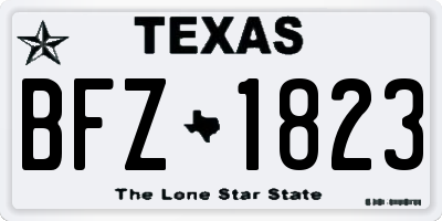 TX license plate BFZ1823
