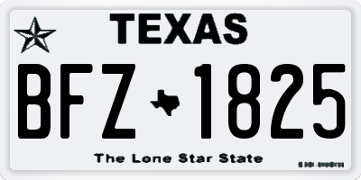TX license plate BFZ1825