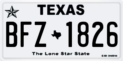 TX license plate BFZ1826