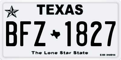 TX license plate BFZ1827