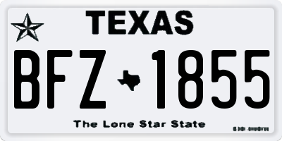 TX license plate BFZ1855