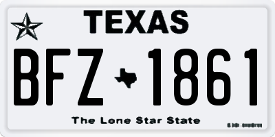 TX license plate BFZ1861