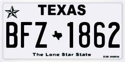 TX license plate BFZ1862