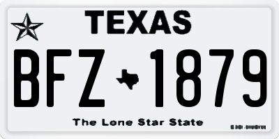 TX license plate BFZ1879