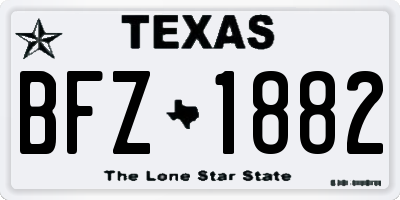 TX license plate BFZ1882