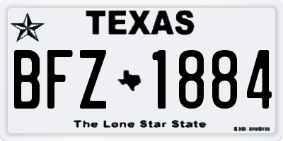 TX license plate BFZ1884