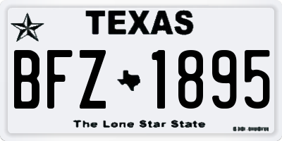 TX license plate BFZ1895