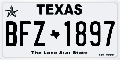 TX license plate BFZ1897