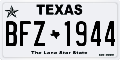 TX license plate BFZ1944