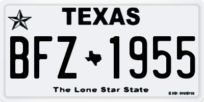 TX license plate BFZ1955