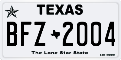 TX license plate BFZ2004