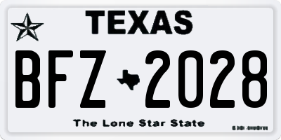 TX license plate BFZ2028