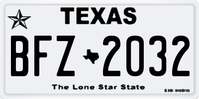 TX license plate BFZ2032