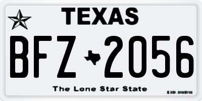 TX license plate BFZ2056