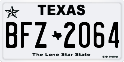 TX license plate BFZ2064