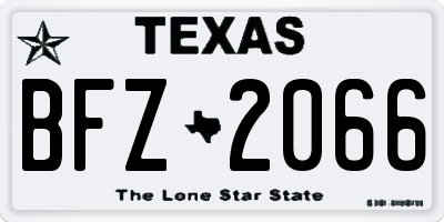 TX license plate BFZ2066