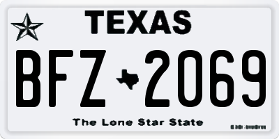 TX license plate BFZ2069