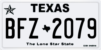 TX license plate BFZ2079