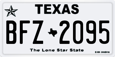 TX license plate BFZ2095