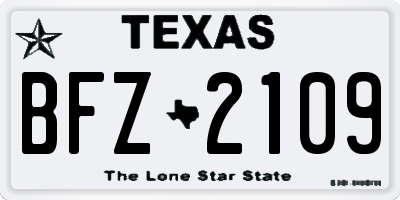 TX license plate BFZ2109