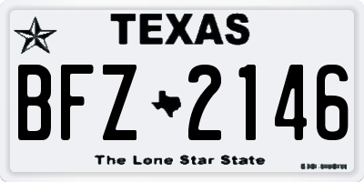 TX license plate BFZ2146
