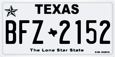 TX license plate BFZ2152