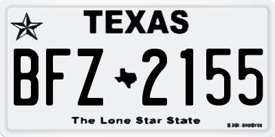 TX license plate BFZ2155