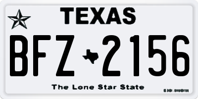 TX license plate BFZ2156
