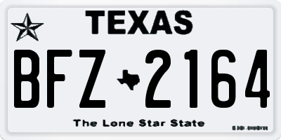 TX license plate BFZ2164