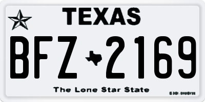 TX license plate BFZ2169